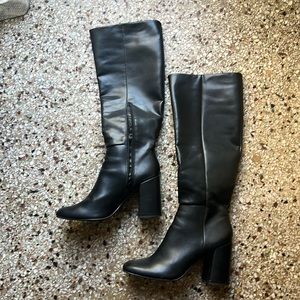 Madden Girl Women's William Knee High Boot Black